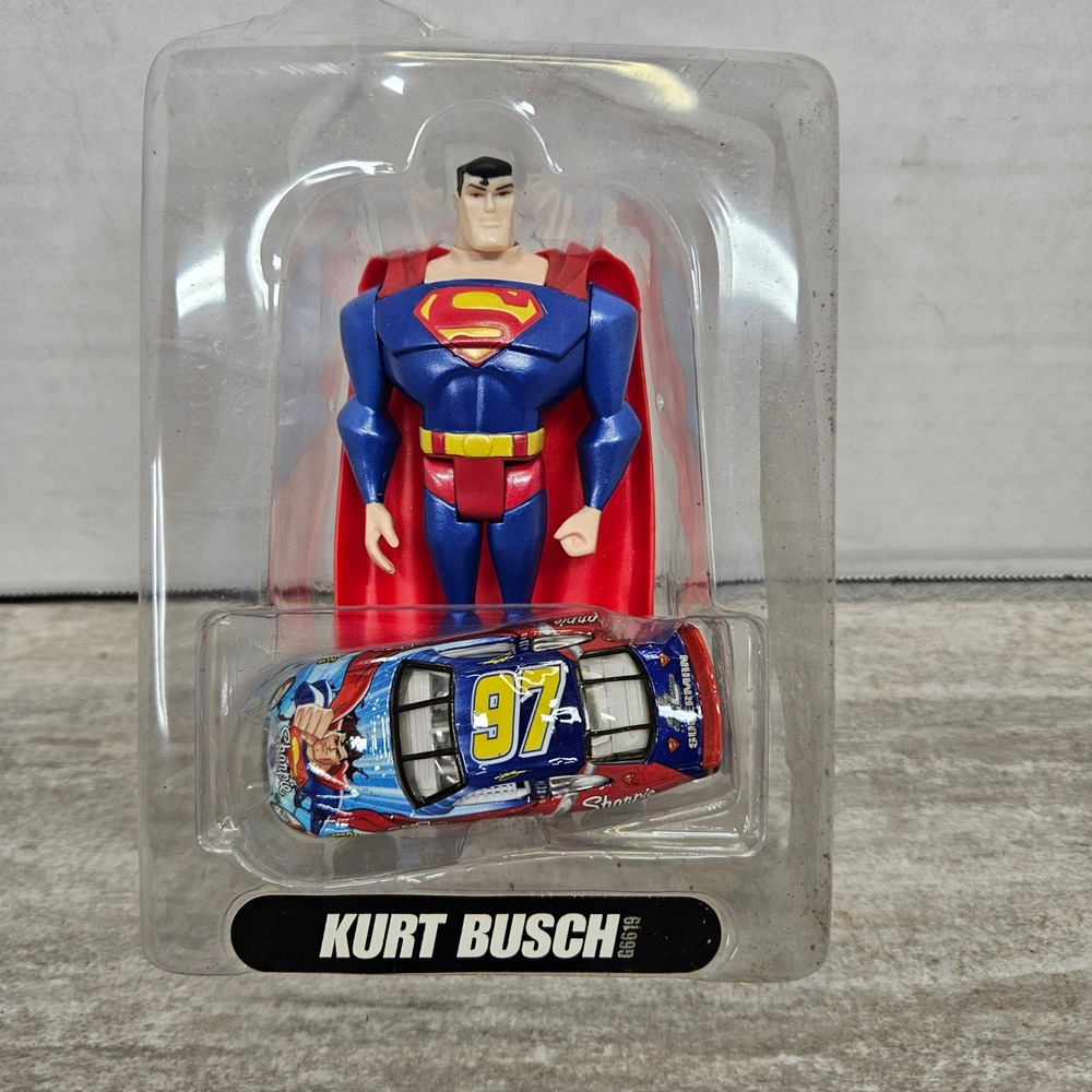 Superman Kurt Busch #97 Sharpie Diecast‎ Car Action Figure Collectible Set